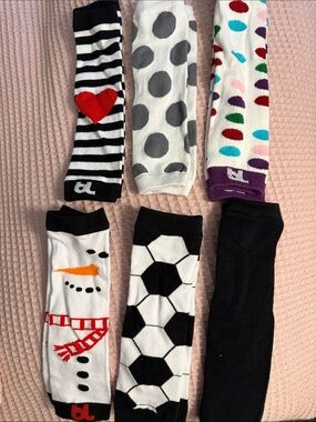 Novelty Patterned Baby Legs Leg Warmers - set of 6